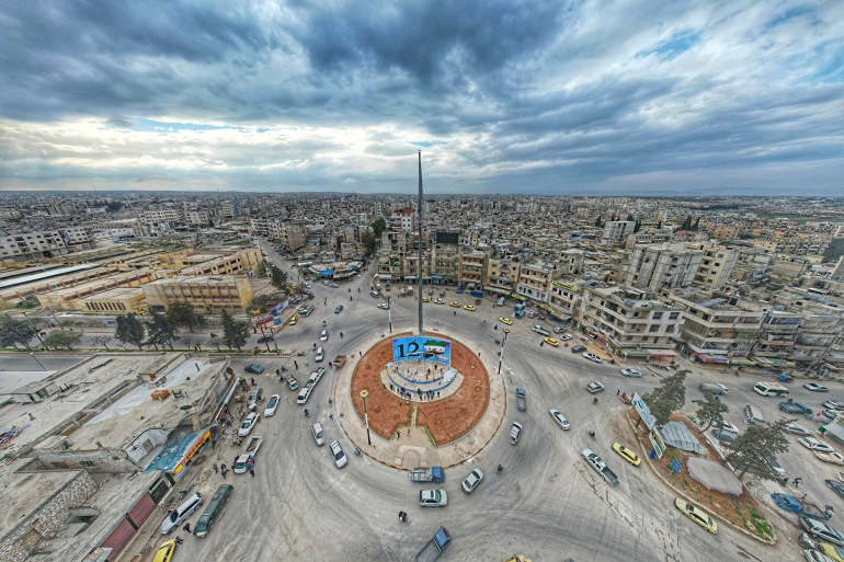 مدينة إدلب شمال سوريا(الجزيرة- صورة جوية)