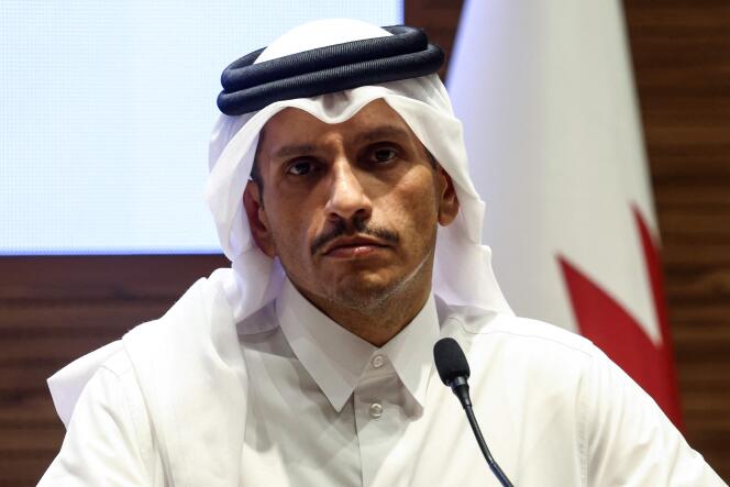 رئيس الوزراء القطري محمد بن عبد الرحمن آل ثاني في الدوحة في 17 أبريل 2024.