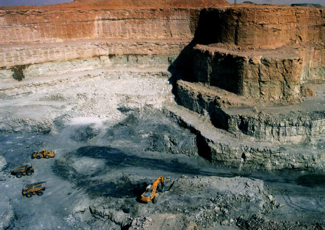 منجم سومير لليورانيوم ذو الحفرة المفتوحة، في أرليت (النيجر)، 11 أغسطس 2023.